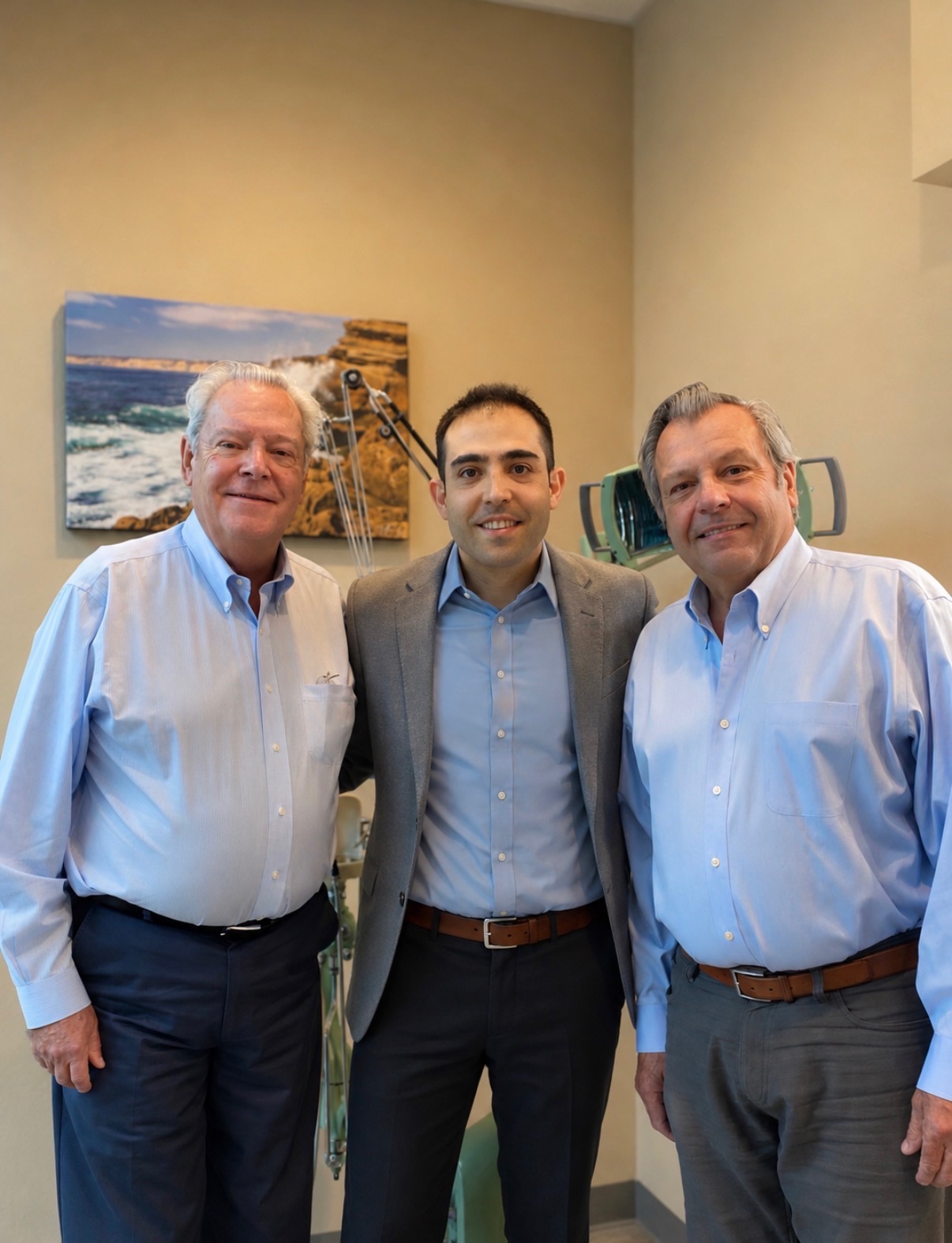 Dr. Bigdeli with his USC professors, Dr. Roberto Roges and Dr. Rafael Roges